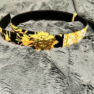 Versace Barocco Reversible Leather Belt
